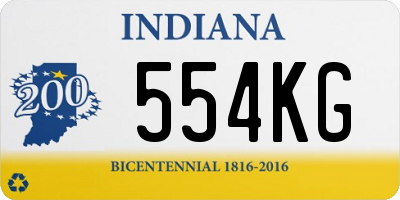 IN license plate 554KG