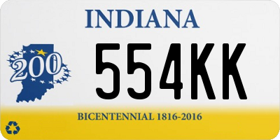 IN license plate 554KK