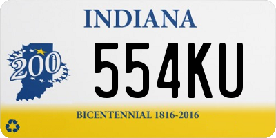 IN license plate 554KU
