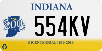 IN license plate 554KV