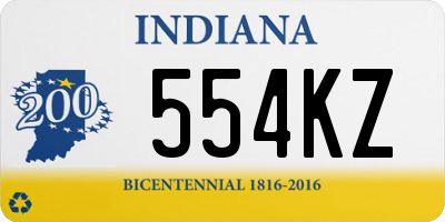 IN license plate 554KZ