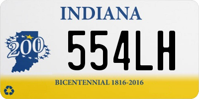 IN license plate 554LH