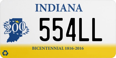 IN license plate 554LL