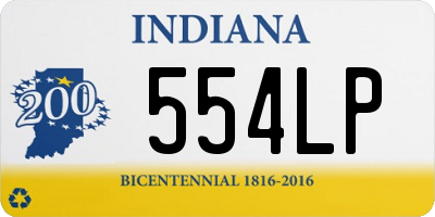 IN license plate 554LP