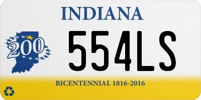 IN license plate 554LS