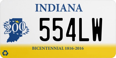 IN license plate 554LW