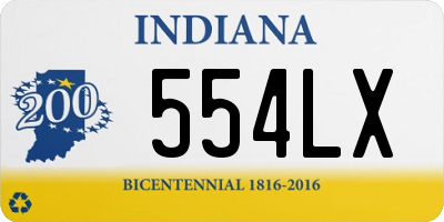 IN license plate 554LX