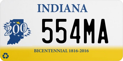 IN license plate 554MA