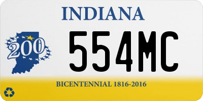 IN license plate 554MC