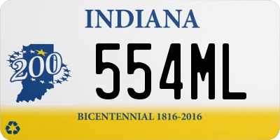 IN license plate 554ML