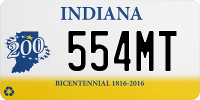 IN license plate 554MT