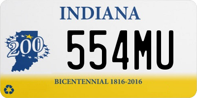 IN license plate 554MU