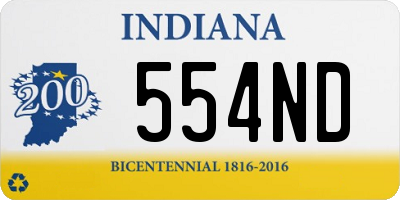 IN license plate 554ND