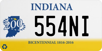 IN license plate 554NI