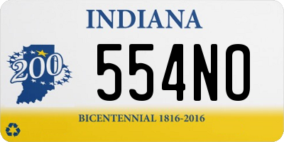 IN license plate 554NO