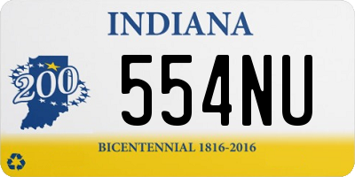 IN license plate 554NU