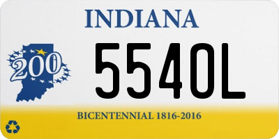 IN license plate 554OL