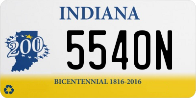 IN license plate 554ON