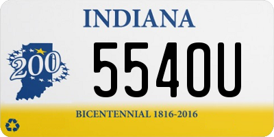 IN license plate 554OU