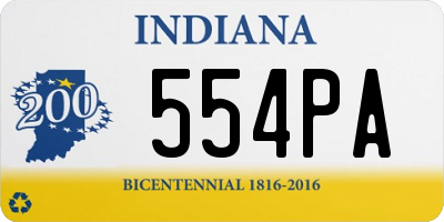 IN license plate 554PA