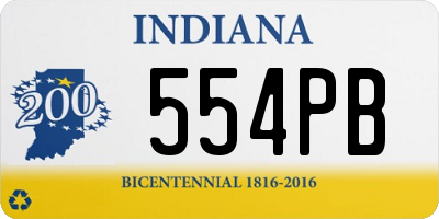 IN license plate 554PB