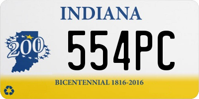 IN license plate 554PC