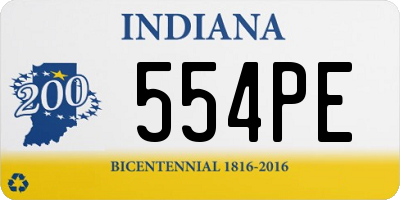 IN license plate 554PE