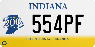 IN license plate 554PF