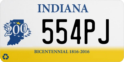 IN license plate 554PJ