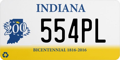 IN license plate 554PL