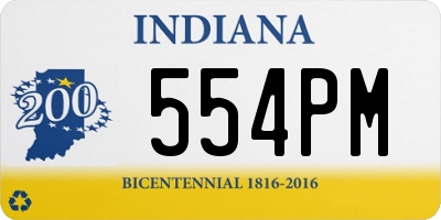 IN license plate 554PM