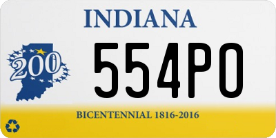 IN license plate 554PO