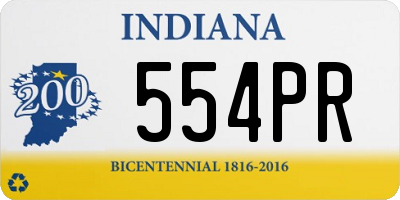 IN license plate 554PR