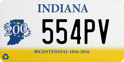 IN license plate 554PV