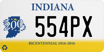 IN license plate 554PX