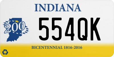 IN license plate 554QK