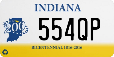 IN license plate 554QP