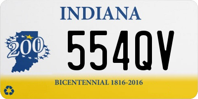 IN license plate 554QV