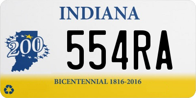 IN license plate 554RA