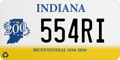 IN license plate 554RI