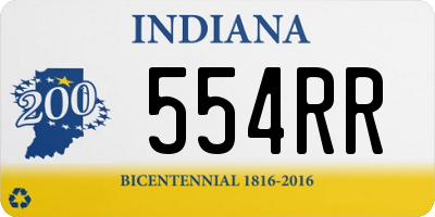 IN license plate 554RR