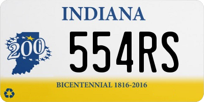 IN license plate 554RS