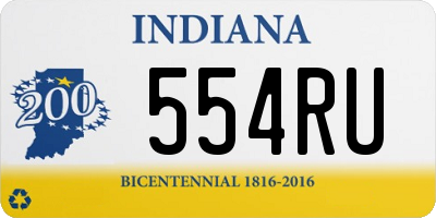 IN license plate 554RU