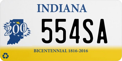 IN license plate 554SA