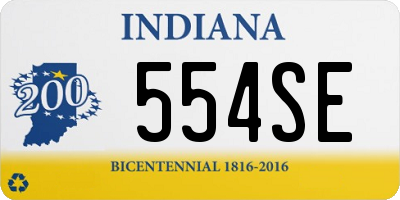 IN license plate 554SE