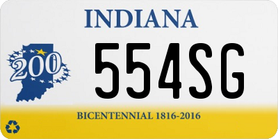 IN license plate 554SG