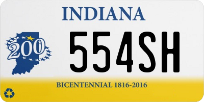 IN license plate 554SH