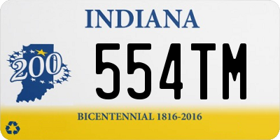 IN license plate 554TM