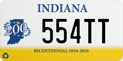 IN license plate 554TT