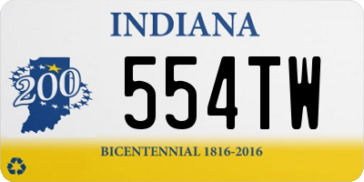 IN license plate 554TW